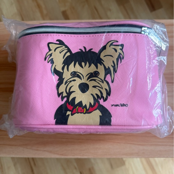 Marc Tetro Handbags - NWT Marc Tetro Yorkshire Terrier Dog Pink Make Up Bag